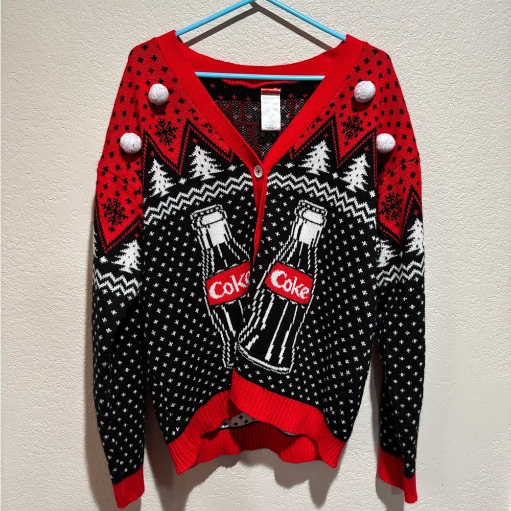 Coca-Cola Women’s Cardigan Sweater Size Large
